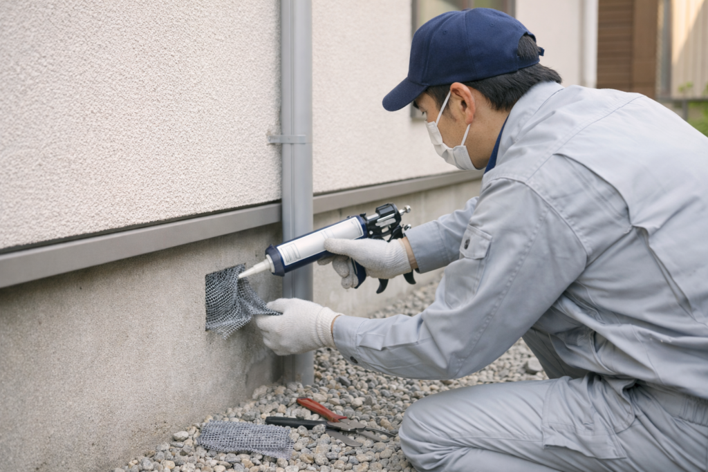 専門のネズミ駆除業者は、屋根裏・床下の状況を調査し、駆除だけでなく再発防止まで含めて提案できます。