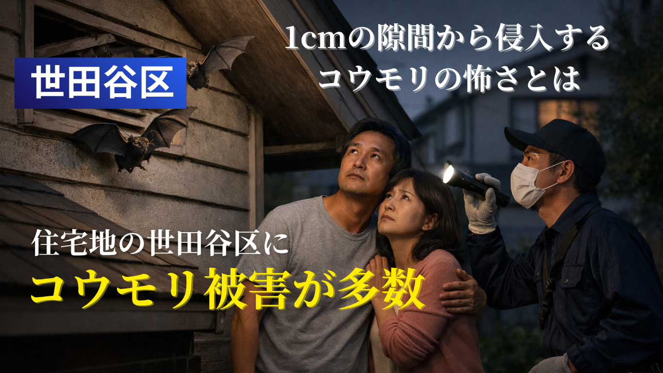 世田谷区のコウモリ被害と駆除作業