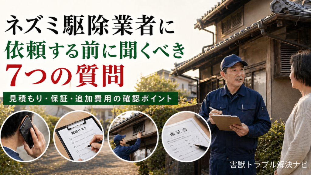 ネズミ駆除業者に依頼する前に聞くべき7つの質問
