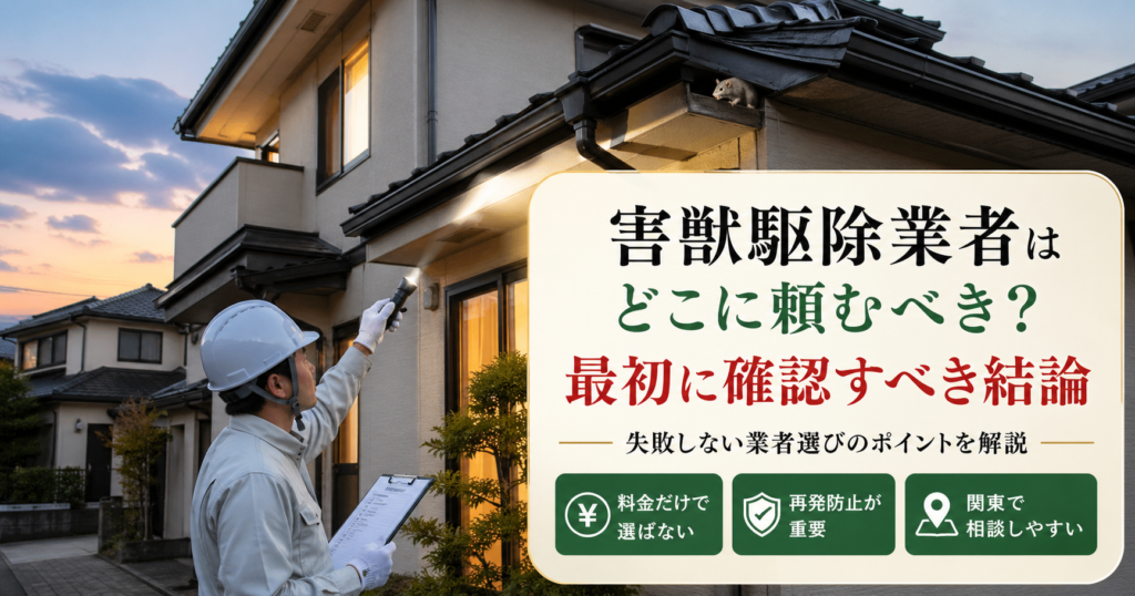 害獣駆除業者はどこに頼むべきかimage