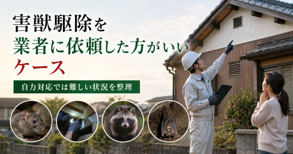業者に依頼した方がいいケース