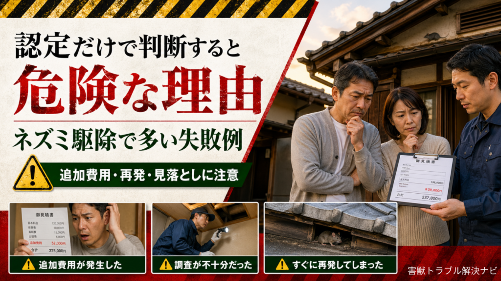 認定だけで判断すると危険な理由｜ネズミ駆除で多い失敗例