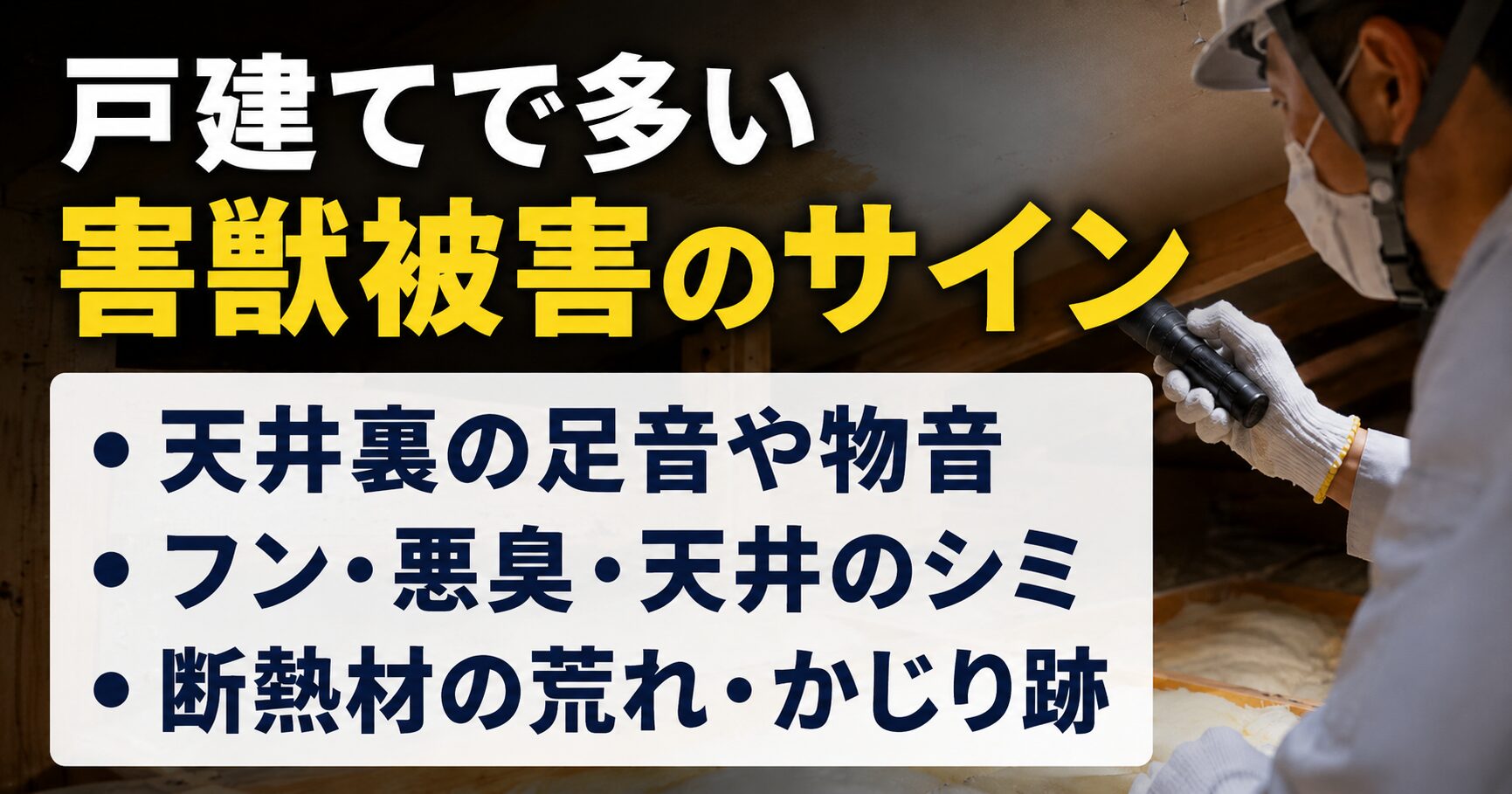 群馬県の戸建てで多い害獣被害のサイン