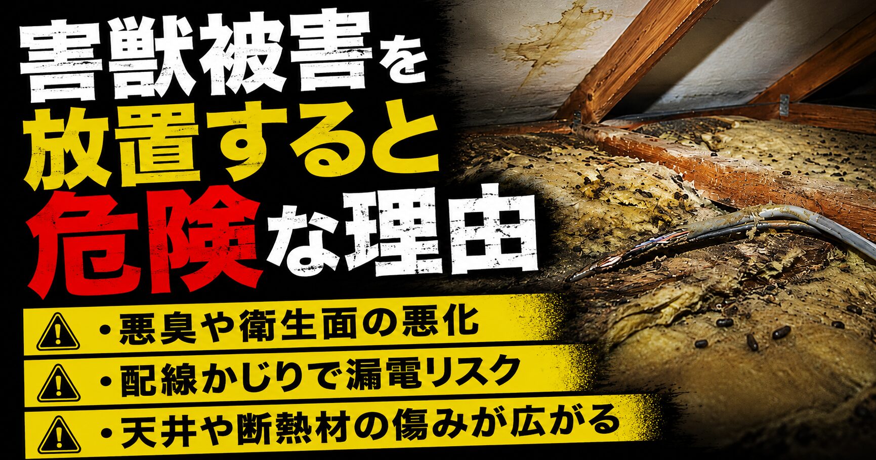 害獣被害を放置すると危険な理由