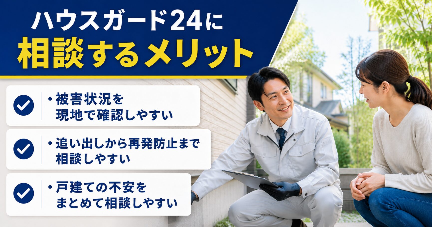 ハウスガード24に害獣駆除を相談するメリット