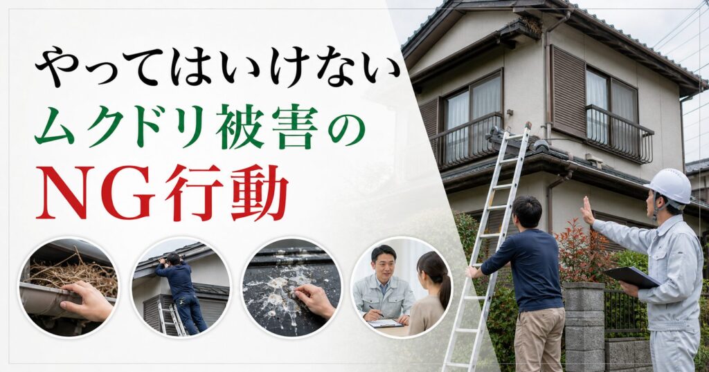 ムクドリ被害でやってはいけないNG行動