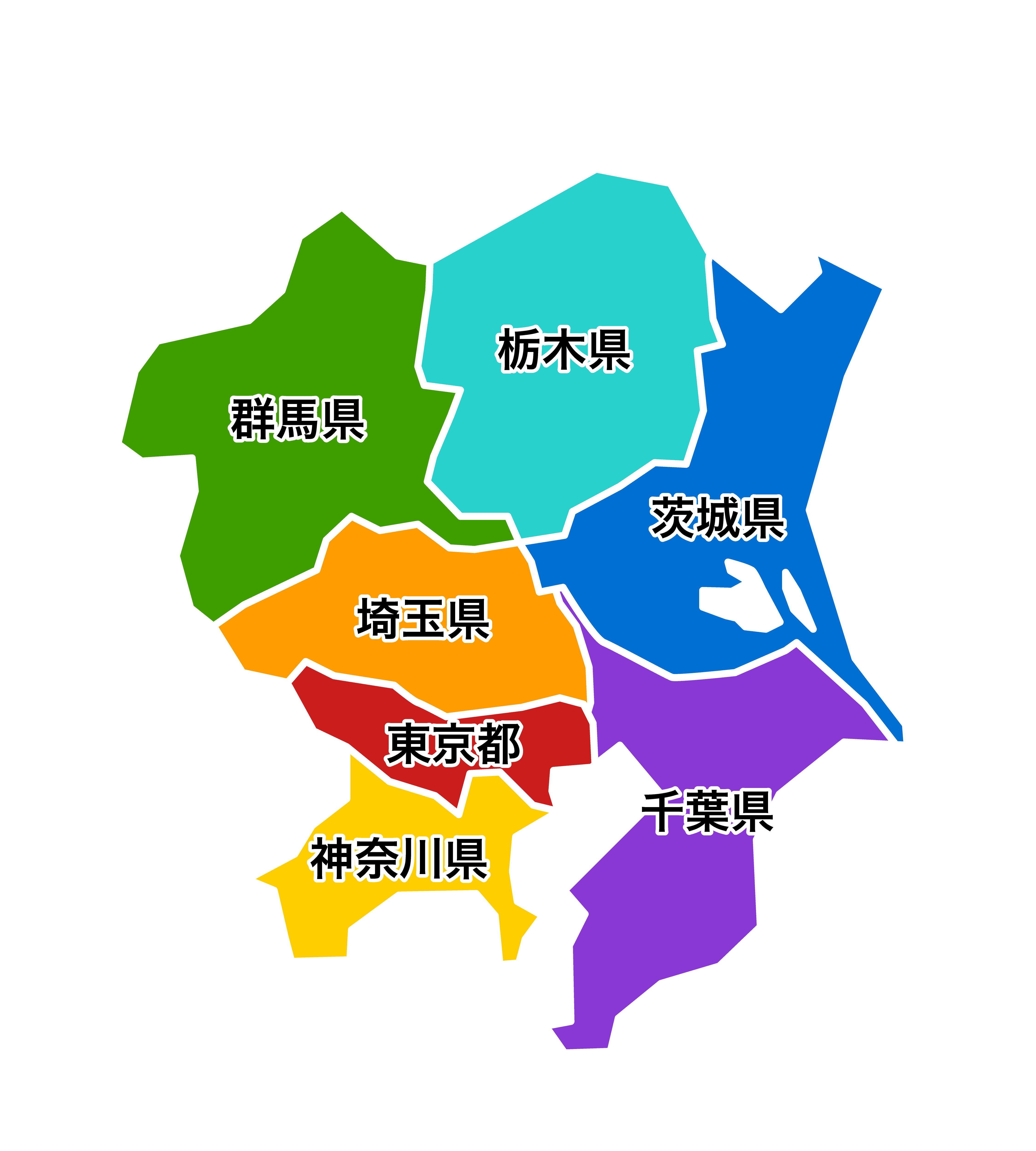 ハウスガード24が対応している関東エリアの地図イラスト