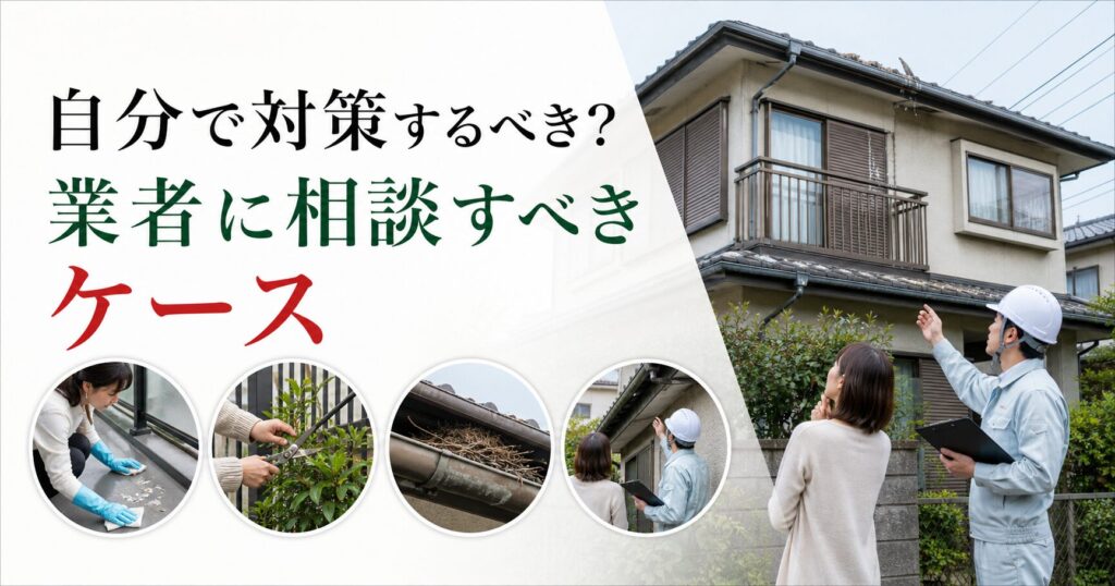ムクドリ被害は自分で対策するべき？専門業者に相談すべきケース